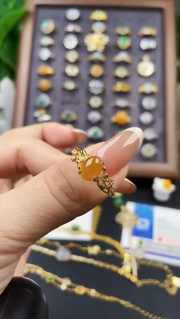 银S925镶嵌戒指翡翠12