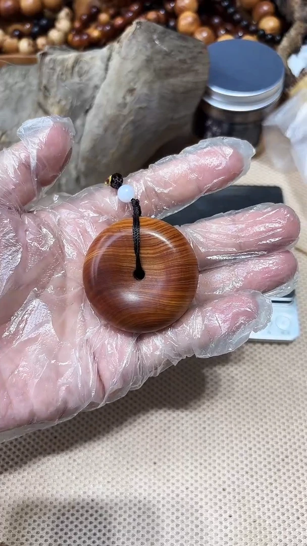 柏木（崖柏）李*南太行崖柏黑油平安扣