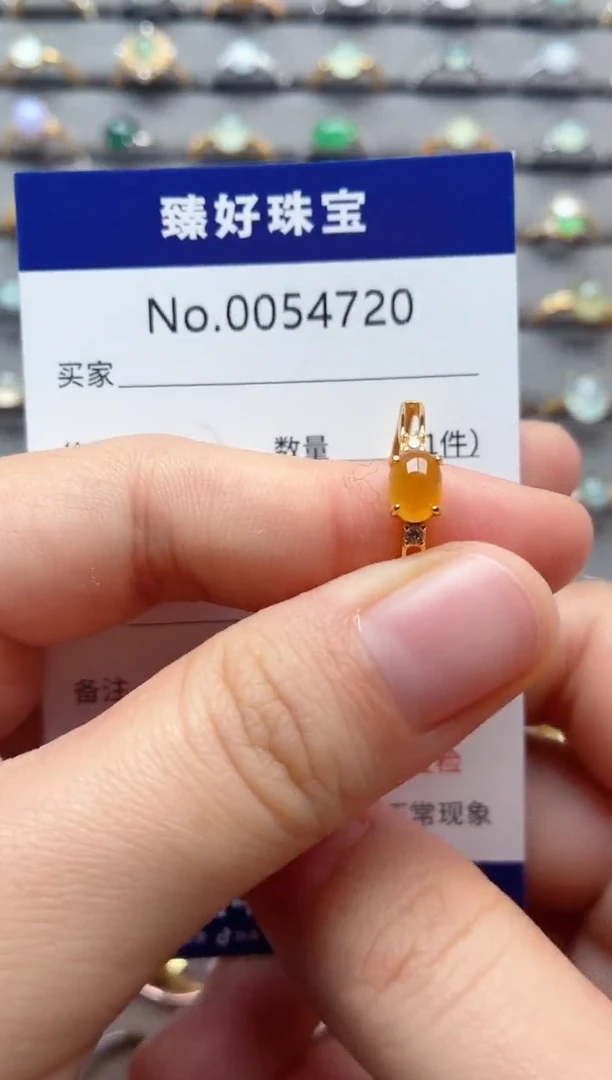 银S925镶嵌戒指翡翠莹*1