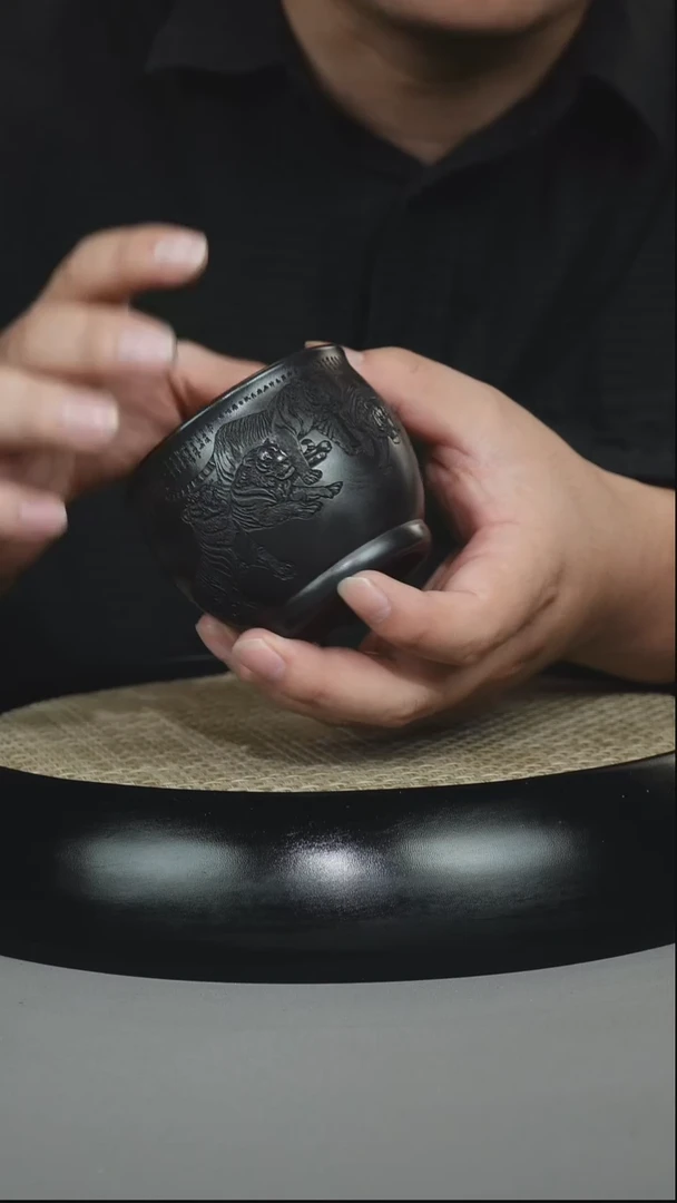 茶壶紫砂 石黄 五虎杯