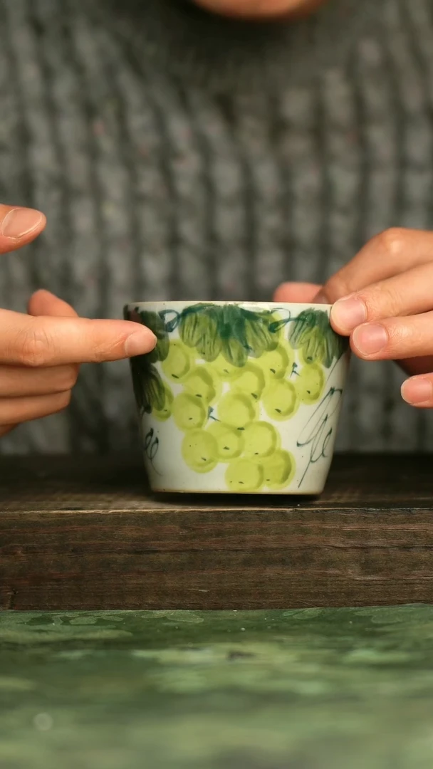 陶瓷青诗集手工手绘瓷器