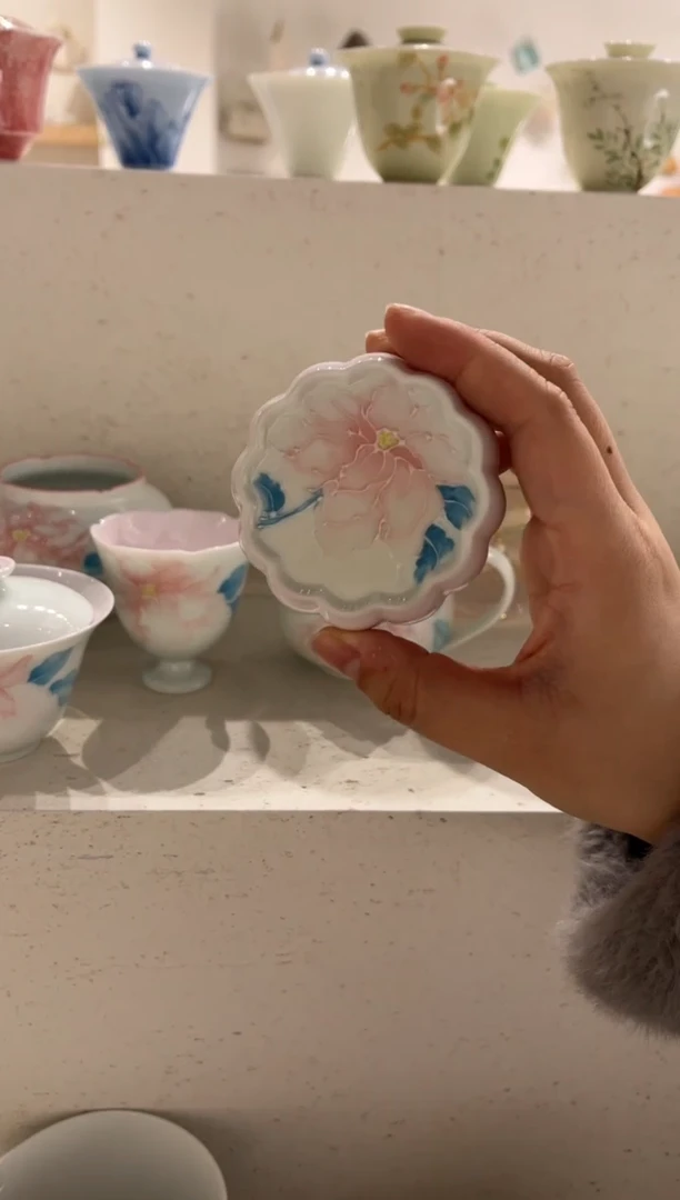 【闪购商品】明知山志-有田烧-国色惊城-花朵盖置