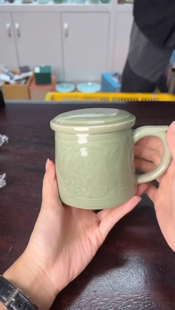 龙泉云间青瓷小米茶器