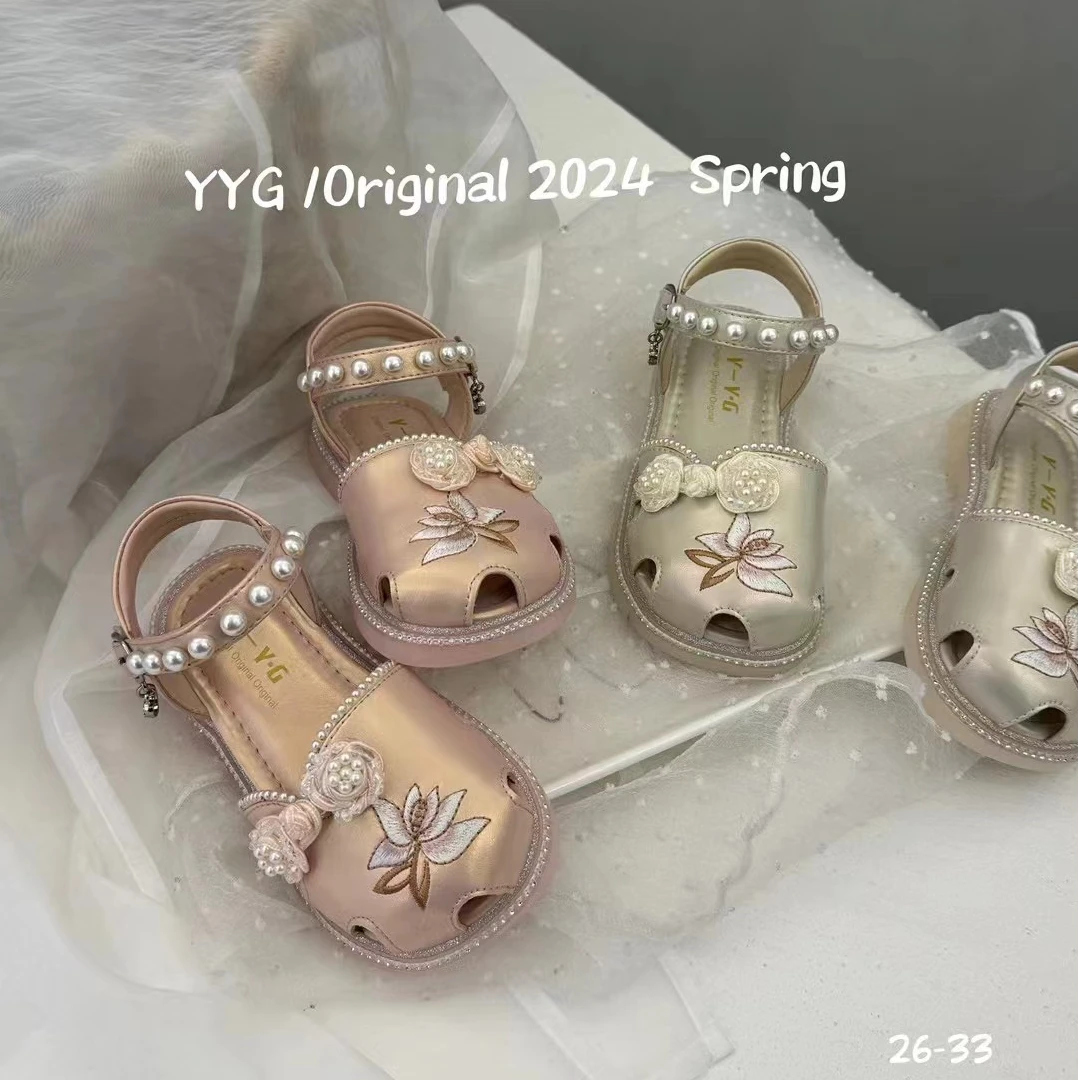 72318女童包头国风珍珠公主凉鞋