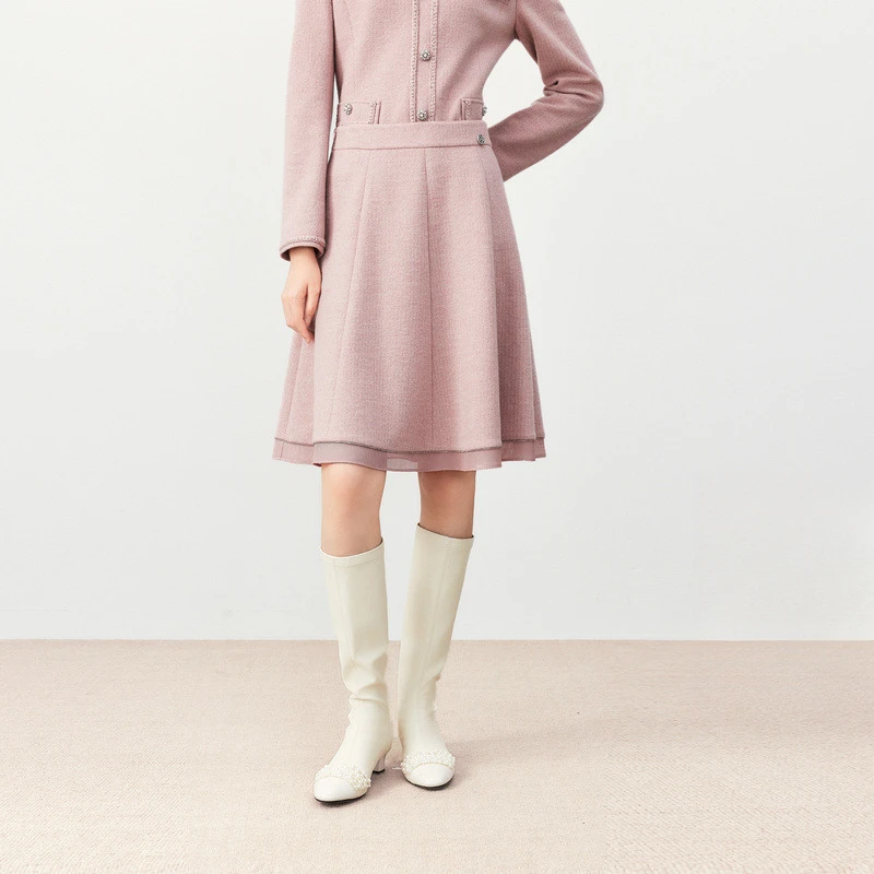 商场同款「流光风」珂莱蒂尔2025季新款明星同款美丽诺半裙