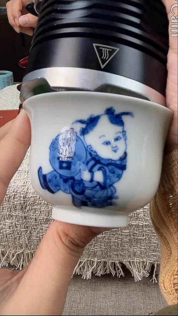 瓷片景德镇毛仔柴窑杯