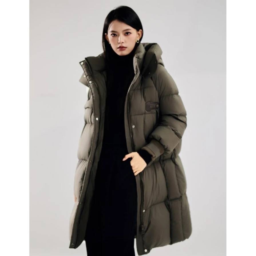 冬季长款连帽外套休闲百搭LW520-L