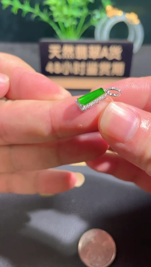 翡翠18K金镶嵌颈饰翡翠