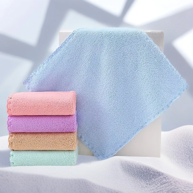 【杨震专属】珊瑚绒25*25毛巾薄款一条家用吸水洗澡毛巾