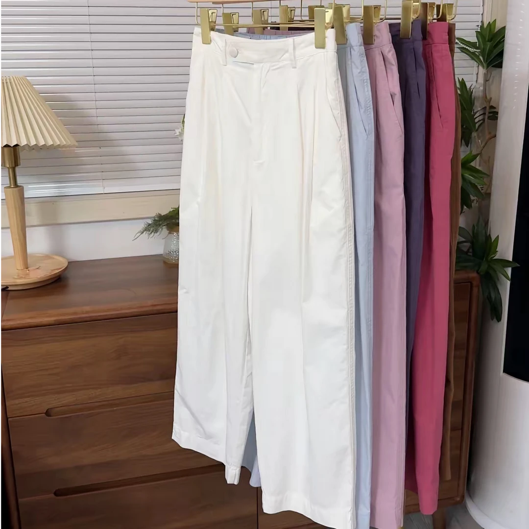 【原歌2】夏款韩系水洗工装高腰显瘦休闲九分裤YG470