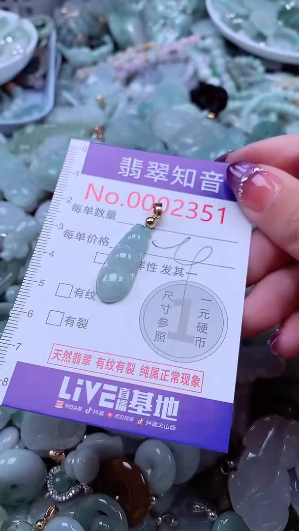 翡翠未镶嵌吊坠(不含链)2351