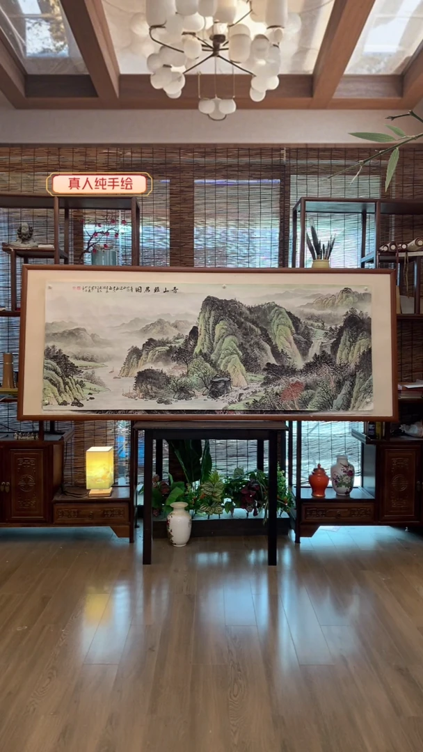 国画国画纯手绘纯实木205*85cm