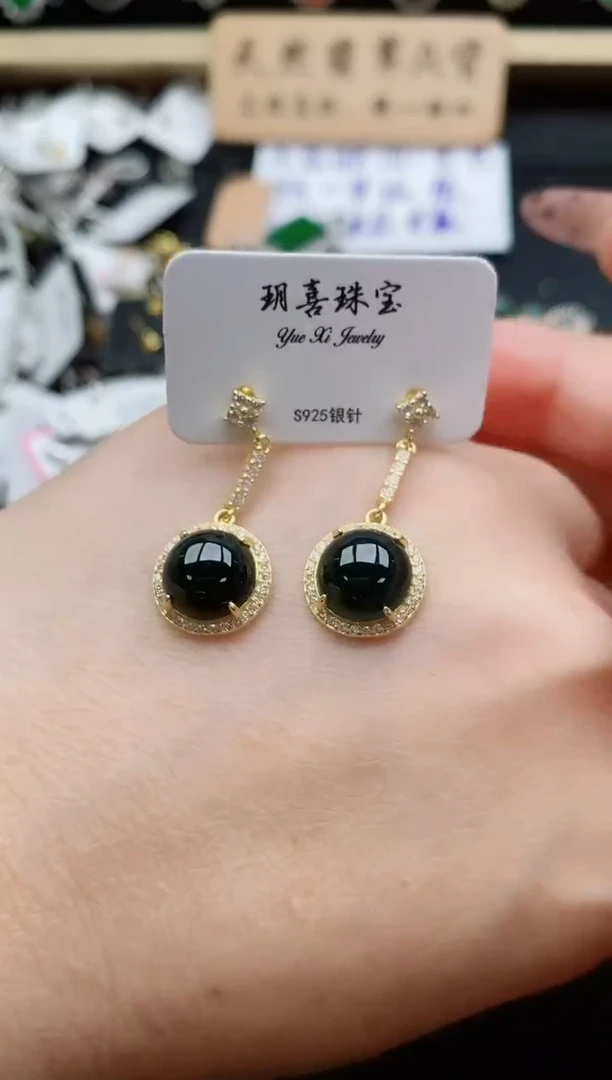 银S925镶嵌戒指翡翠1