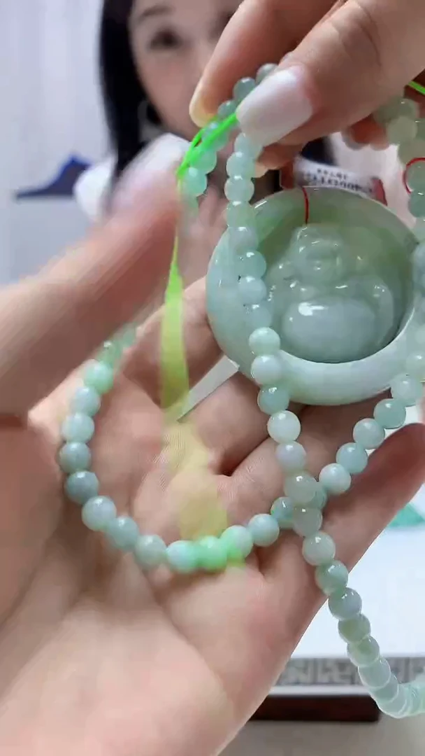 定制翡翠未镶嵌4852ms-毛货51佛赠珠链