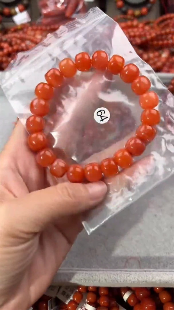南红玛瑙手串未镶嵌11+