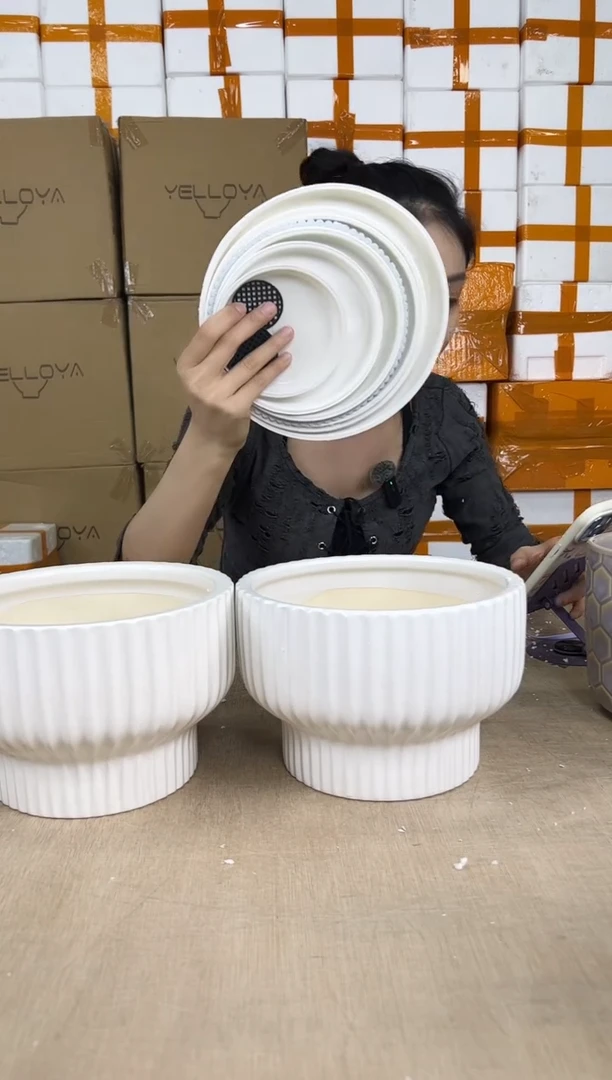 2火锅条纹白色中号20x14