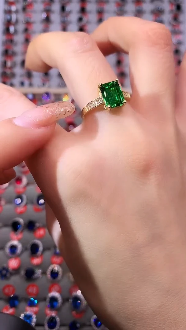 【闪购商品】透辉石戒指银S925镶嵌1111111