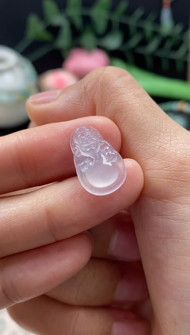 【闪购商品】翡翠颈饰未镶嵌翡翠白冰财神