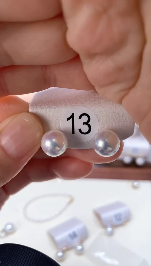 银S925镶嵌淡水珍珠耳饰单珠耳钉