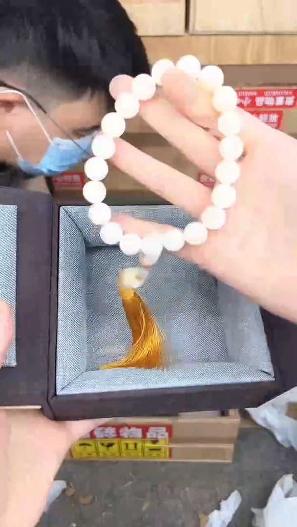 品茗茶器白玉菩提手持链接@@SP013