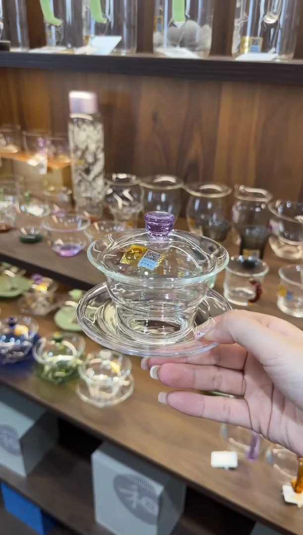 禾器君怀盖碗浅紫