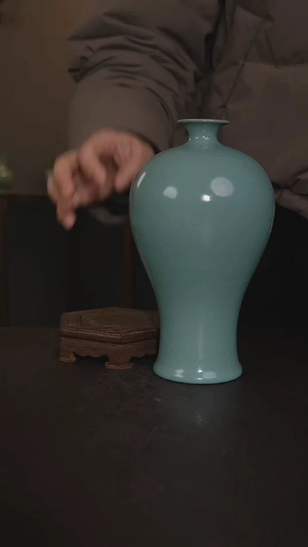 摆件瓷仿古釉手工梅瓶