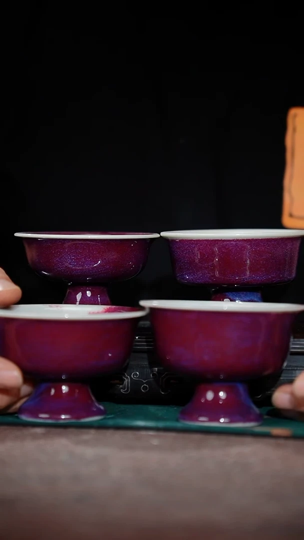 67-4高足铃铛杯（四十七号釉 窑变随机）
