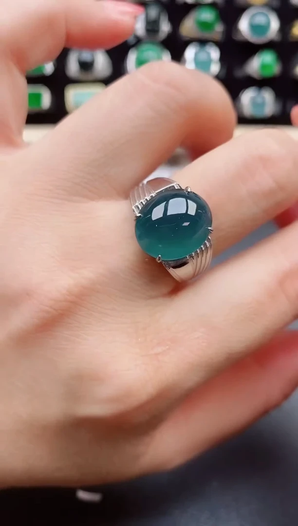 【闪购商品】翡翠戒指银S925镶嵌12212