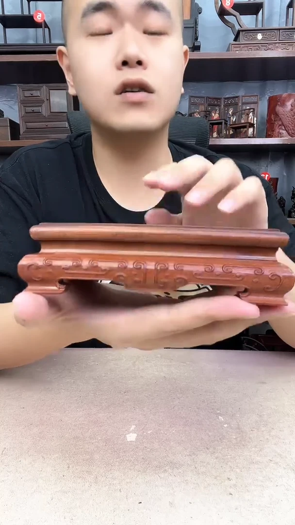 鸡翅木类端景台小李子红木工艺品