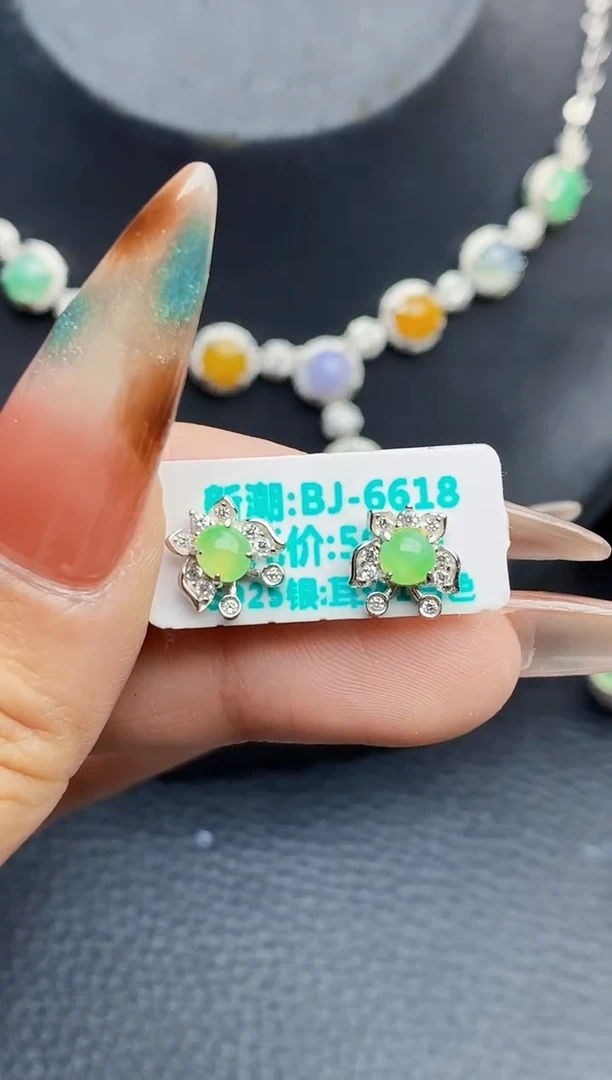 银S925镶嵌戒指翡翠0302