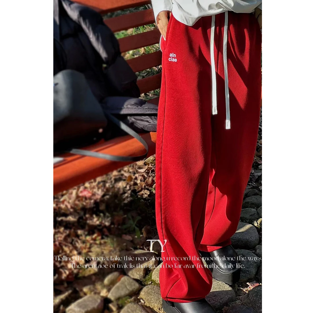 【no退no换 谨慎下单】松紧腰抽绳字母刺绣卫裤 32723