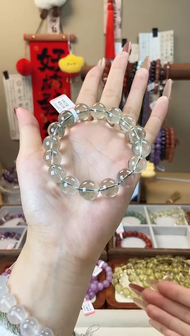 【闪购商品】水晶手串未镶嵌绿幽灵13mm