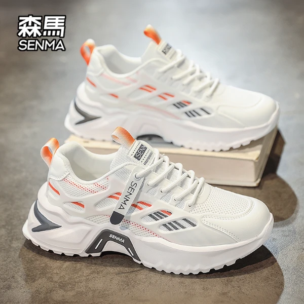 森马冬季新款网面鞋厚底增高不臭脚不闷脚男鞋百搭老爹鞋休闲男鞋