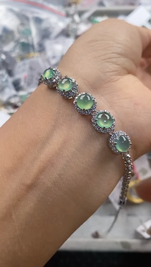 银S925镶嵌戒指翡翠111----8