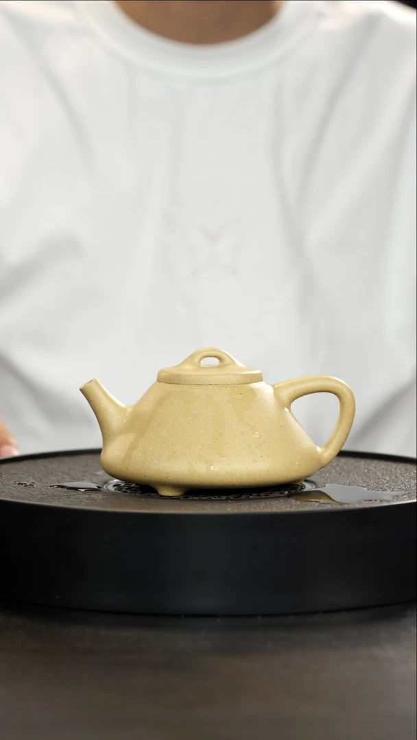 茶壶紫砂大水潭超纯梨皮本绿全手子冶大漏