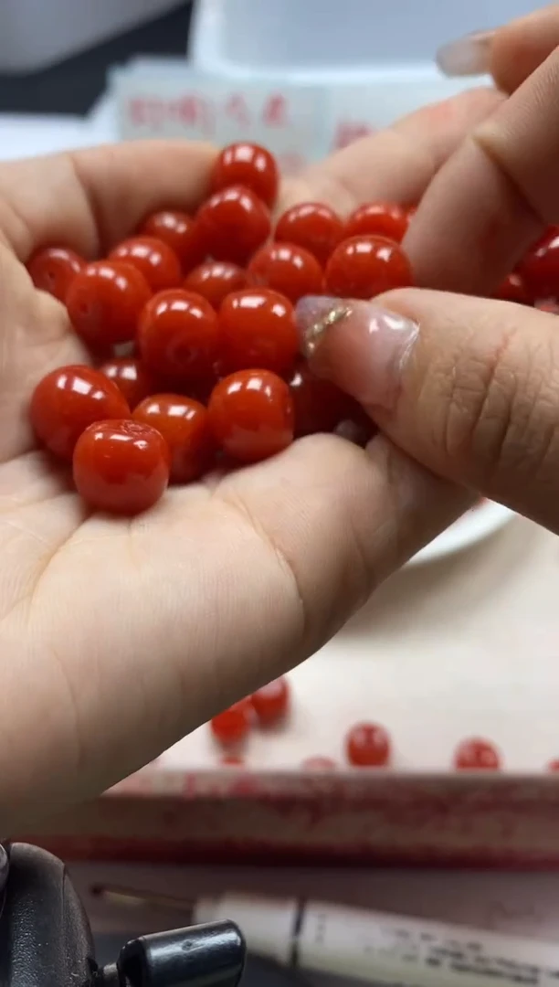 【闪购商品】玛瑙/玉髓颈饰未镶嵌w1159满肉南红老型10*9mm*10