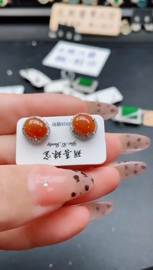 银S925镶嵌戒指翡翠1