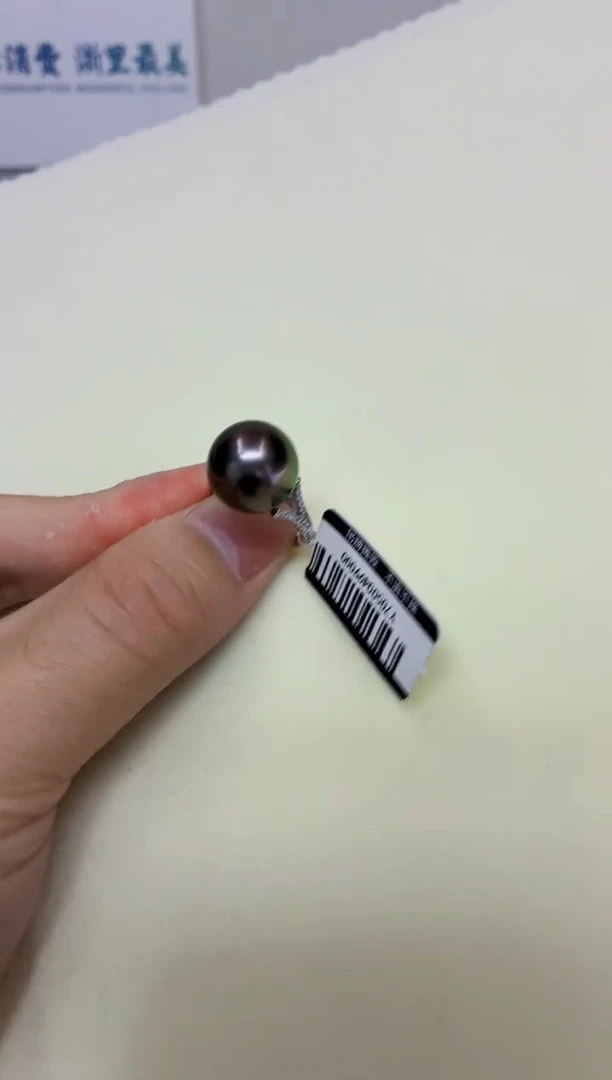 银S925镶嵌DA海水珍珠戒指13-14 y705