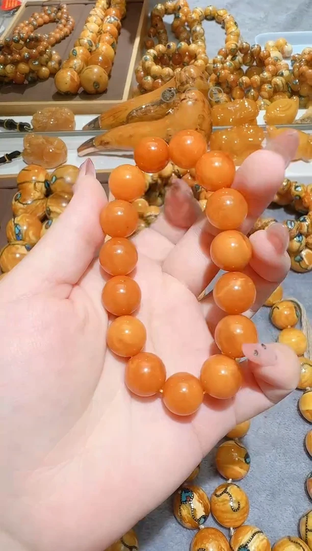 蜜蜡颈饰未镶嵌167天然蜜蜡珠宝奇石全都保真
