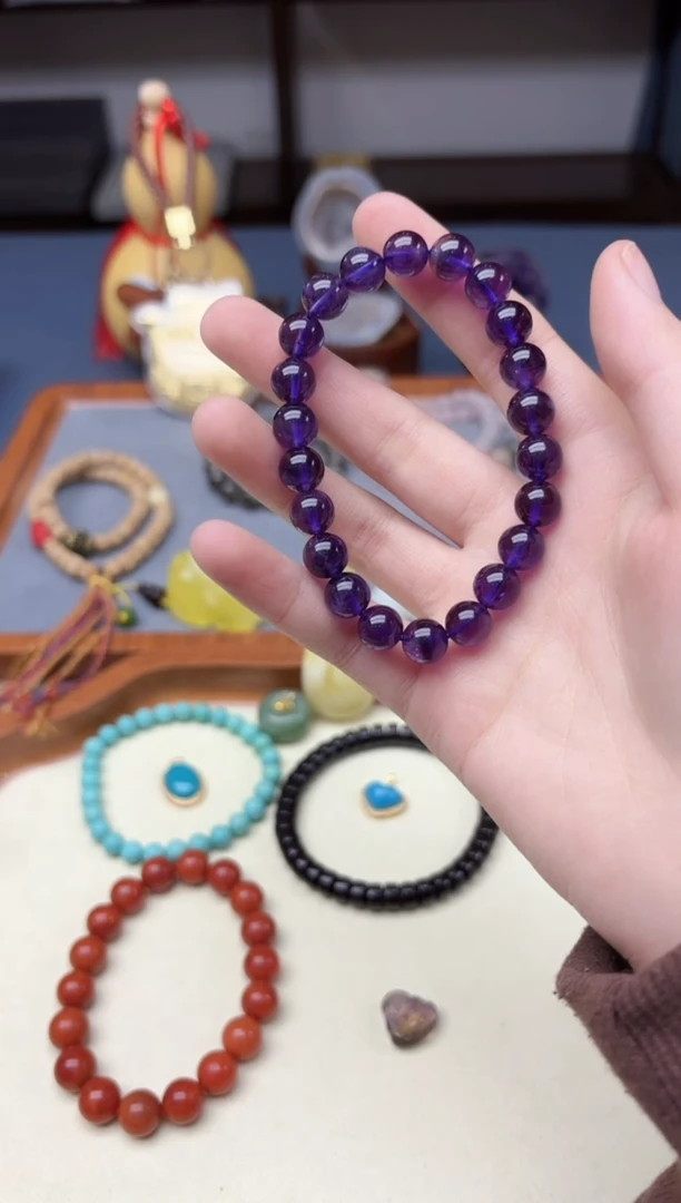 未镶嵌车挂水晶紫水晶手串ZD