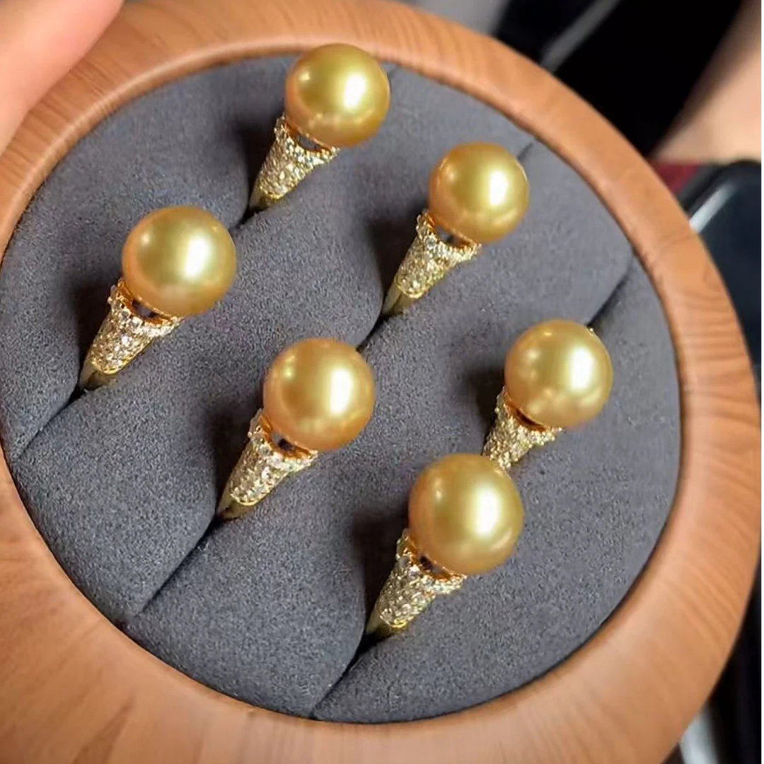 【逍遥精选】海水南洋金珠戒指*381/161/多样性发/1件