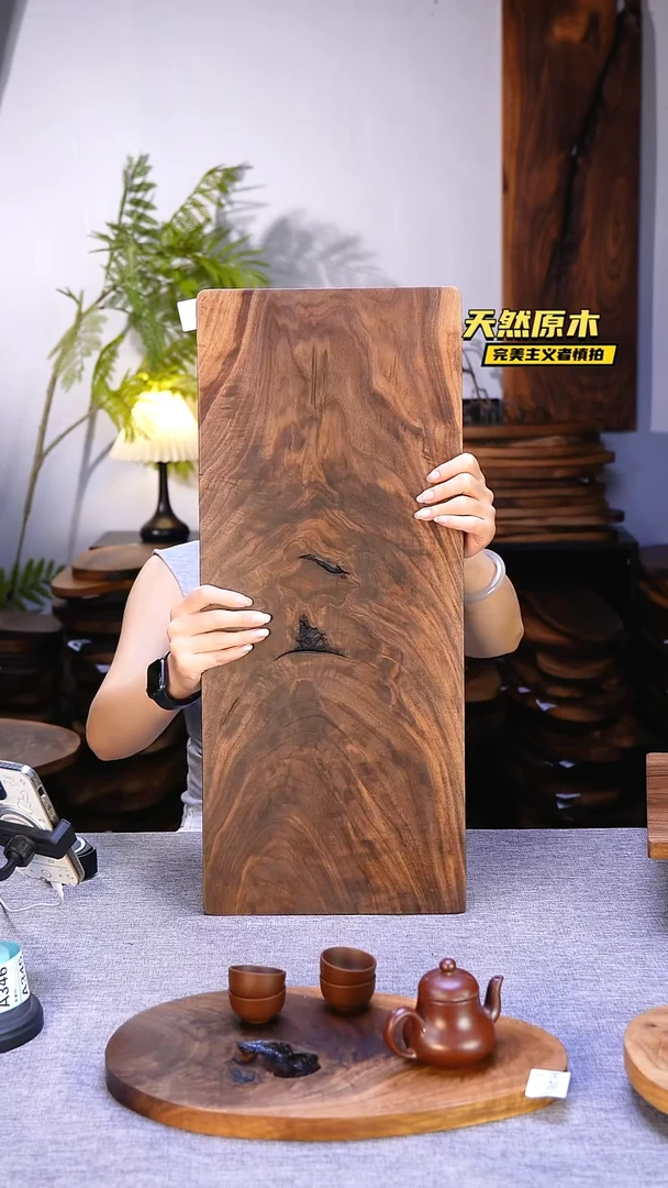 木北美黑胡桃原木.干裂疤结不属于商品质量问题完美主义者慎拍