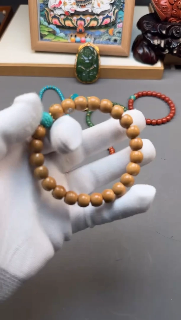 【闪购商品】核桃手串18K金镶嵌手串手串