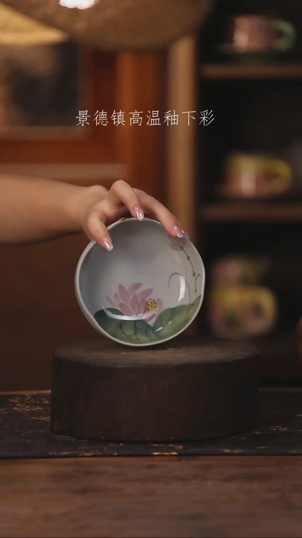 陶瓷景德镇高温釉下手绘陶瓷352