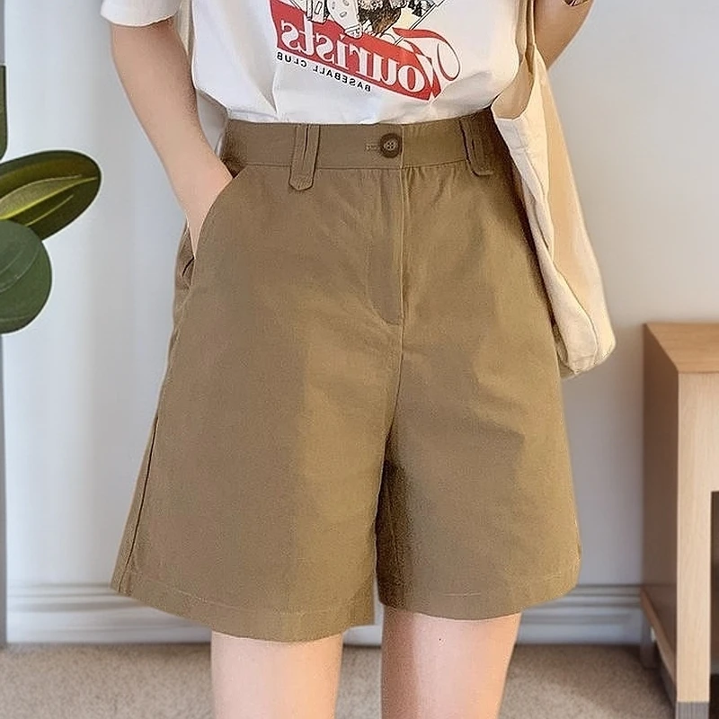 五分裤直筒女裤夏季短裤洋气西装高腰通勤薄款女休闲阔腿裤裤子