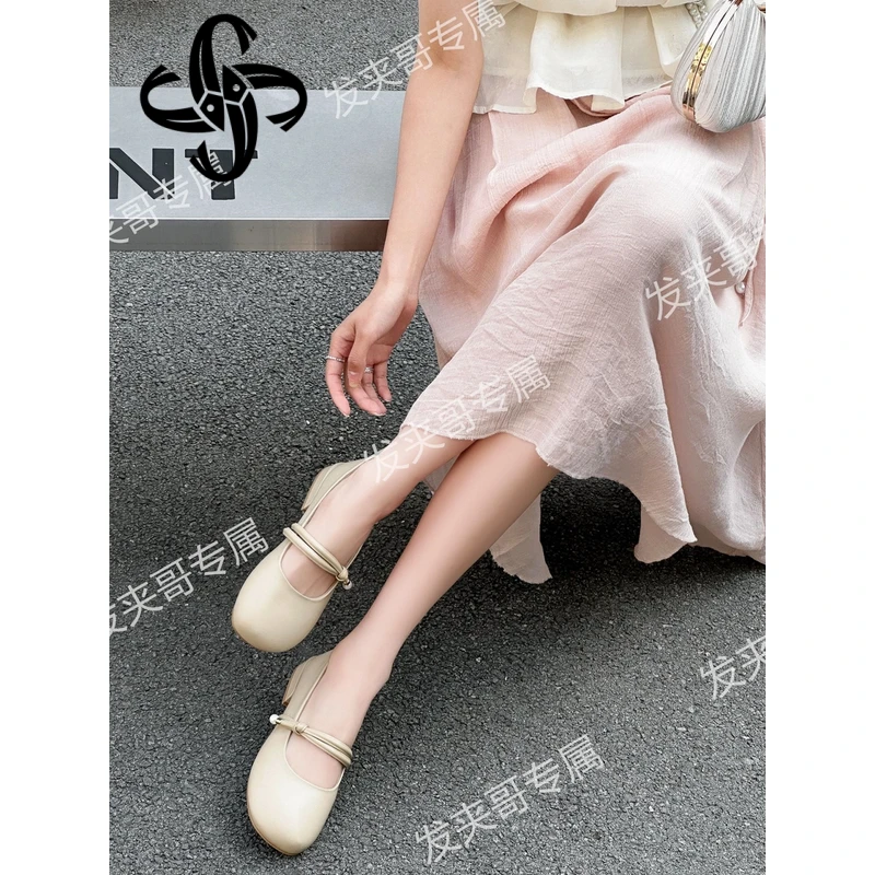 （翩翩起舞）2025新款法式仙女风平底软底玛丽珍单鞋女57E07-1