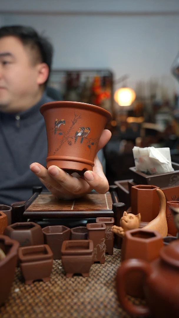 紫砂花盆長木軒精品紫砂