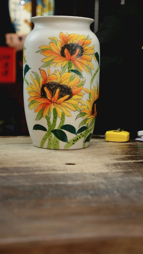 【闪购商品】瓷片景德镇纯手工釉下彩精品花瓶