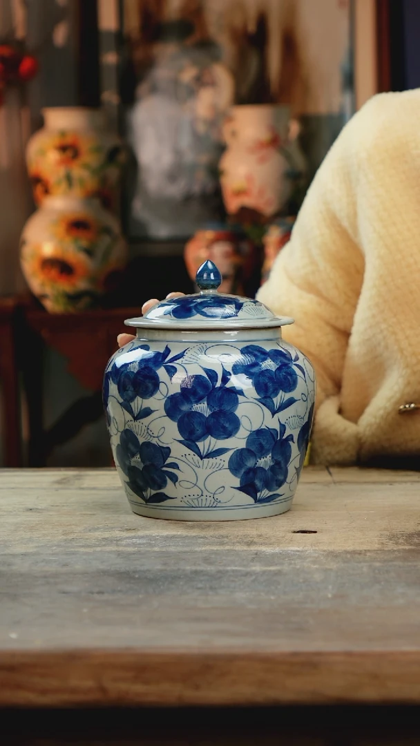 【闪购商品】瓷片景德镇纯手工釉下彩精品花瓶