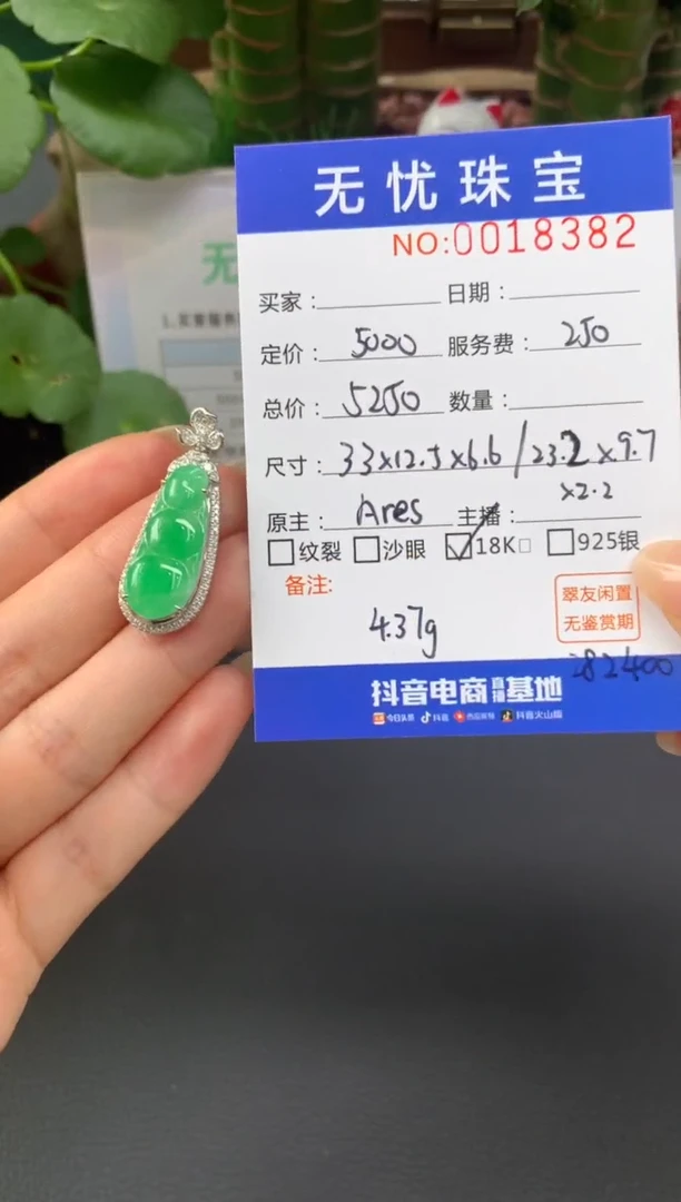 18K金镶嵌定制翡翠大*?A366
